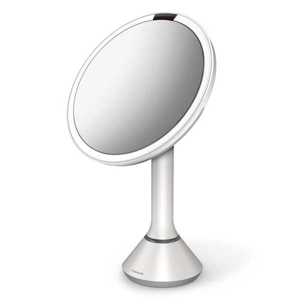 simplehuman 8" Round Sensor Makeup Mirror with TouchControl Brightness